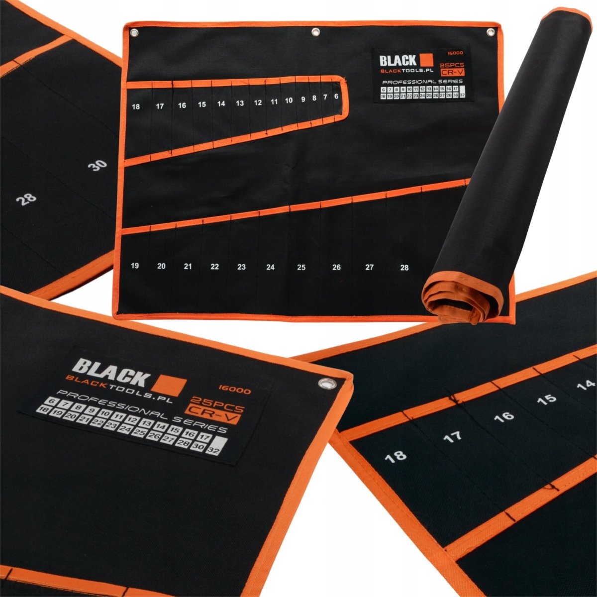 Võtmerull / tööriistakott 25 võtmele (6–32 mm) – rullitav, seinale riputatav - Ostuklikk